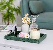 Amazon.com: Marble Bathroom Vanity Tray, Natural Luxury ...
