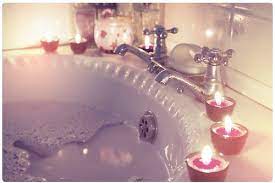 Bubble Bath Pink Water E Lights Bagno Rilassante Bagno Relax