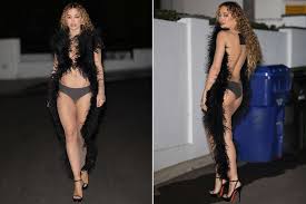 Rita Ora Goes Nearly Nude at Her Pre-Grammy Party in Los Angeles