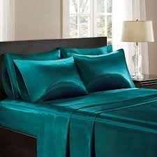 You might also like this photos or back to beautiful teal bedding sets queen. Madison Park Essentials Satin Queen 6 Piece Sheet Set In Teal Olliix Shet20 1085