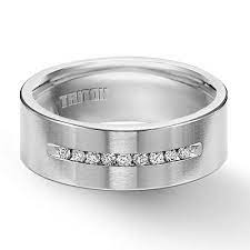 Triton Men S 1 4 Ct T W Diamond Comfort Fit Cobalt Wedding Band Cobalt Wedding Band Cobalt Wedding Mens Ring Styles