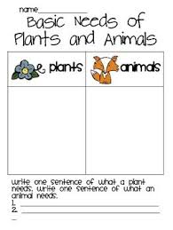 A Basic Needs Of Plants And Animal Worksheet This Also Includes Several Handouts And A Mini Booklet First Grade Science Third Grade Science 1st Grade Science
