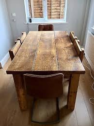 Chunky Solid Wood Beam Dining Table 2 Thick Top Rustic Made Any Size Wood Dining Table Rustic Rustic Solid Wood Dining Table Dining Furniture Makeover