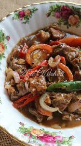 Basuh daging kambing dengan tepung gandum. Daging Masak Black Pepper Yang Sedap Azie Kitchen