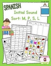 S To The I To The M To The P Free Spanish Beginning Sound Recognition Initial Sound Word Sort With Letters M P S And L Word Sorts Initial Sounds Sound Words