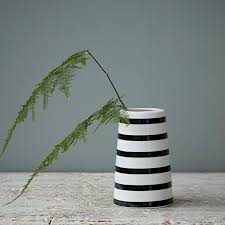 Black And White Striped Vase Uk Black And White Stripe Vase By House Doctor Eclectic By Rigby Mac Eclectic Ceramic House Doctor Cosy Home Decor Home Accessories