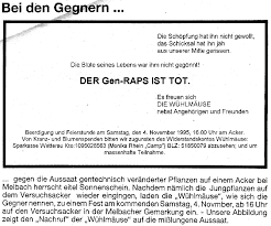 Verkehr drei tote bei autounfall in oer erkenschwick welt. Wolferheim Melbach Besetzung Raumung Zerstorung Und Die Firma Agrevo Versuch Einer Geschichtsschreibung Stiftung Freiraume