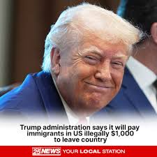 Pushing forward with its mass deportation agenda, President Donald Trump's  administration said Monday that it would pay $1,000 to immigrants who are  in the United States illegally and return to their home