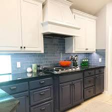 Blue kitchens are très chic right now. Should I Paint My Cabinets Two Different Colors Paper Moon Painting