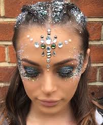 Silver Glitter And Jewels Mit Bildern Glitzer Haar Fasching Makeup Schminkzeug