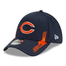 Men's new era navy chicago bears 100th season monsters of the midway cuffed knit hat with pom reg. Chicago Bears Hats Chicago Bears Caps Bucket Hats Visors Official Bears Store