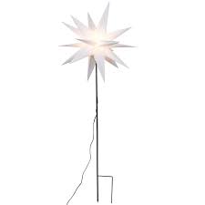 Gartenstab Stern Weiss O 58 Led Beleuchtet Mit Erdspiess Weihnachtsbeleuchtung Aussen Amazon De Beleuchtung