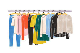 Clothes On Hangers In 2020 Clothes Illustration Clothing Rack Garment Racks