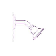 Single wall mount fixed shower head in polished chrome. Shower Heads Dimensions Drawings Dimensions Com