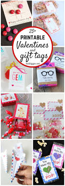 I loved the idea but wanted to make my own graphics so here are the free printable gift tags i made along with what i put inside each bag. 25 Printable Valentines And Gift Tags