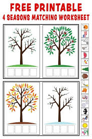 Season Match Up Printable 4 Seasons Matching Worksheet Seasons Worksheets Seasons Kindergarten Seasons Preschool