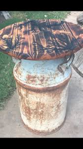 Milk Can Table Lichtenberg Fractal Wood Burning Rustic Decor You Can Find These And More On My Etsy Shop By Clic Antique Milk Can Milk Cans Milk Can Table