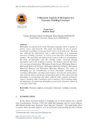 Kata ulang memiliki beberapa makna, di antaranya,. Pdf A Discourse Analysis Of Melengkan At A Gayonese Wedding Ceremony