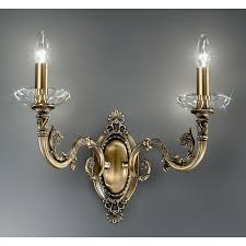 This is a simple elegant wall chandelier light or you can simply hang it. Kolarz Contarini Crystal Wall Light Antique Brass 0299 62 4 Free Delivery
