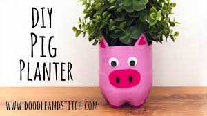 Flower pots can be pricy overtime, but there are many ways to create your own flower pot. Diy Craft Make A Pig Plant Pot From A Plastic Bottle Youtube
