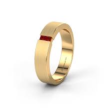 Although yellow gold is natural and traditional, it can be alloyed with other metals to create white or rose gold. Exclusive 5 Mm Gold Men S Wedding Ring Wh2136m15e Met Ruby