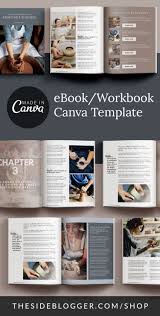 Ebook Canva Template Maker The Side Blogger In 2020 Graphic Design Programs Online Graphic Design Workbook Design