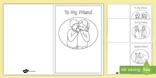 For a basic homemade card, all you need is paper, cutter, glue and some color pencils. Card Templates With Special Words On Friendship Printable