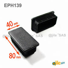 Embout Rectangulaire Noir Pour Tube De Dimension 80x40 Mm Et D Epaisseur 1 0 3 0 Mm Embout Rectangulaire Noir Embout Embout Rectangulaire Noir Ajile