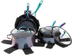 Thyme Table 12 Piece Cookware Set Rainbow Walmart Com In 2020 Pots And Pans Sets Cookware Set Nonstick Cookware