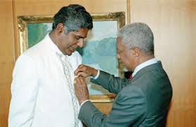 Real world article(written from a production point of view). Vijay Amritraj Nations Unies