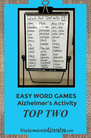 These games exercise the mind. Best Alzheimer S Group Word Games Whatdowedowithgrandpa Com