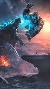 Godzilla Vs Kong Fighting 4k Ultra Hd Mobile Wallpaper In 2021 Godzilla Wallpaper King Kong Vs Godzilla Godzilla Vs