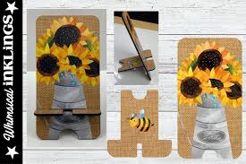 Download Free Sublimation Download Sunflower Cell Phone Stand Sublimation Free Design Resources