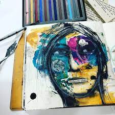 Day 7 Of The Useitupfillitupchallenge Today I M Using Gelli Deli Prints Along With Found Words What S T Mixed Media Art Journaling Art Arts And Crafts House