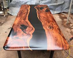 Christmas Table In Stock Epoxy Round Table Etsy In 2020 Resin Table Resin Table Top Wood Resin Table