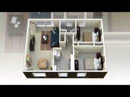 Simple 2 bedroom house plans 3d. Small 2 Bedroom House Plans 3d Novocom Top