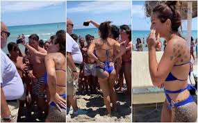 Fede se ne sta sul letto con il cellulare in mano e ogni tanto sbircia benji. Elettra Lamborghini Folla Di Giovanissimi Per Un Selfie In Spiaggia Interviene La Sicurezza