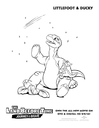 Instill a love of music in your child with our music themed coloring sheets. Land Before Time Littlefoot Ducky Coloring Page Mama Likes This