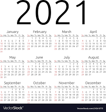 2021 Sunday Royalty Free Vector Image In 2020 Vector Free Calendar Free Vector Images