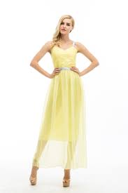 Kaufen sie sich ein gelbes kleid, um im einklang mit den neusten trends zu sein!gelb ist eine interessante und mit energie geladene farbe. Neue Lange Chiffon Brautjungfer Formales Kleid Ball Hochzeit Prom Party Kleid Gelb Farbe Party Dresses Prom Party Dressdress Yellow Aliexpress