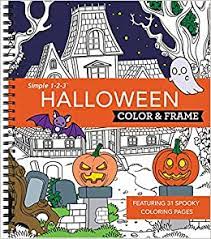 Download this adorable dog printable to delight your child. Amazon Com Color Frame Halloween Coloring Book 9781645587170 New Seasons Publications International Ltd Books