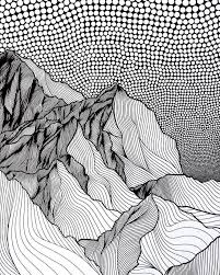 Artist Draws Countless Lines And Dots To Capture The Majestic Beauty Of Mountains Mountain Drawing Pattern Art Line Art Drawings Use them in commercial designs under lifetime, perpetual & worldwide rights. artist draws countless lines and dots