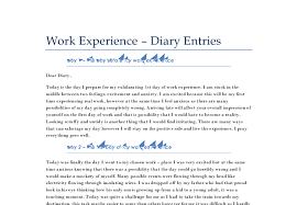 Work Experience Dairy Entries Gcse Work Experience Reports Marked By Teachers Com
