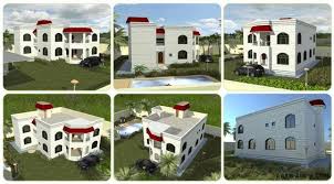 فيلا دورين بالخرئط والمساقط والفرش الداخلى 3d Arab Arch House Styles Mansions Design