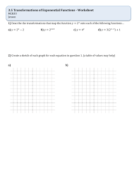 Students practice sketching the transformed graph of a given graph. 3 5 Transformations Of Exponential Functions