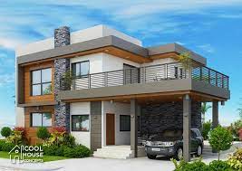 The bathroom also includes a mechanical room, including the various systems with which the house is equipped: Two Storey Modern House Featured Today Has 4 To 5 Bedrooms And 4 Toilet And Bath With A Total F Modern House Plans Four Bedroom House Plans Unique House Design