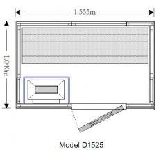So there is no need to compromise on your sauna experience. D1525 Sauna Cabin 1560 X 1040 X 1950mm Bathers 2 Oceanic Saunas Uk