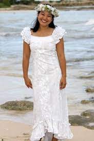 Our congratulations thank you for considering maui as your hawaii wedding destination. The Holoku Is A Simple Native Hawaiian Wedding Dress Hawaiian Wedding Dress Traditional Hawaiian Wedding Dress Wedding Dress Outfit