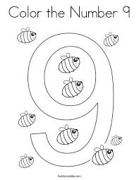Color The Number 9 Coloring Page Twisty Noodle Numbers Preschool Coloring Pages Coloring Pages Inspirational
