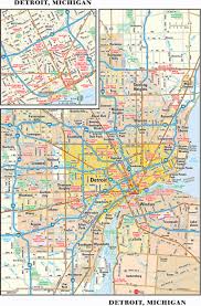 Favorite tourist destination points in detroit include motown, henry ford museum, comerica park, joe lewis arena, fisher mansion, belle. Detroit Mi Wall Map By Geonova Mapsales Com